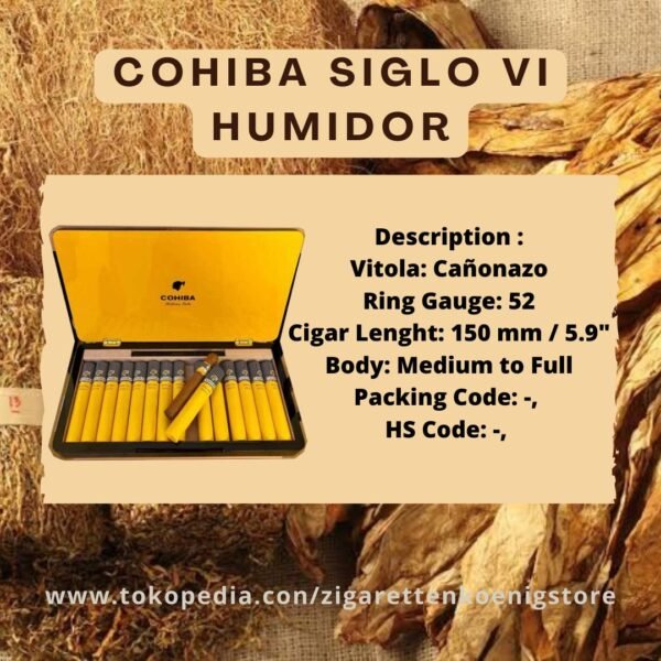 COHIBA SIGLO VI HUMIDOR / COHIBA SIGLO 6 HUMIDOR / CUBAN CIGAR - Gambar 3